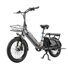 Coswheel 2 Seater Electric Bike 1300W Peak 20"48V Electric Cargo Bike 28Mph 67Mi