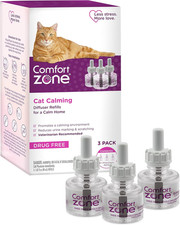 3 Pack Cat Calming Diffuser Refills; 30-Day Refills; Pheromones Help Cat Anxiety