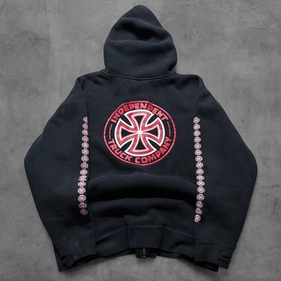 RARE Vintage Independent Truck Company black zip up hoodie | eBay
