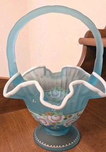 Blue Fenton Glass Baskets | eBay