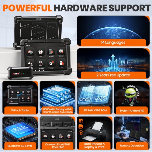 ANCEL X7 sistema completo bidirecional OBD2 scanner ferramenta de diagnóstico de carro codificação ECU