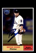Signed Baseball Card Auto Bryan Shaw 2010 Mobile BayBears