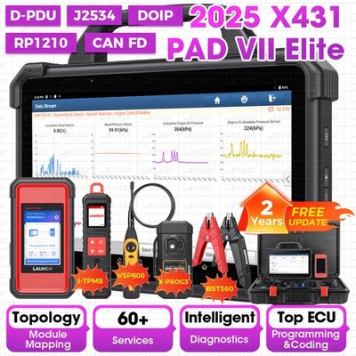 2025 LAUNCH X431 PAD VII PAD 7 Intelligent Diagnostic Scanner Programming Coding