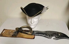 Forum Novelties Pirate Hat W/ Sword/ Eye patch/Earring.  V0630