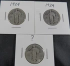 3‑Coin Standing Liberty Quarter Set • 1929 (2) + No‑Date • Circulated