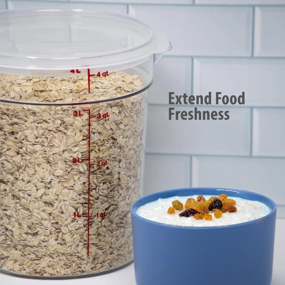 Food Storage Container with Lid (2 Pack) - Round Series - 4 QT (Quart) - Comm... - Image 3 of 4