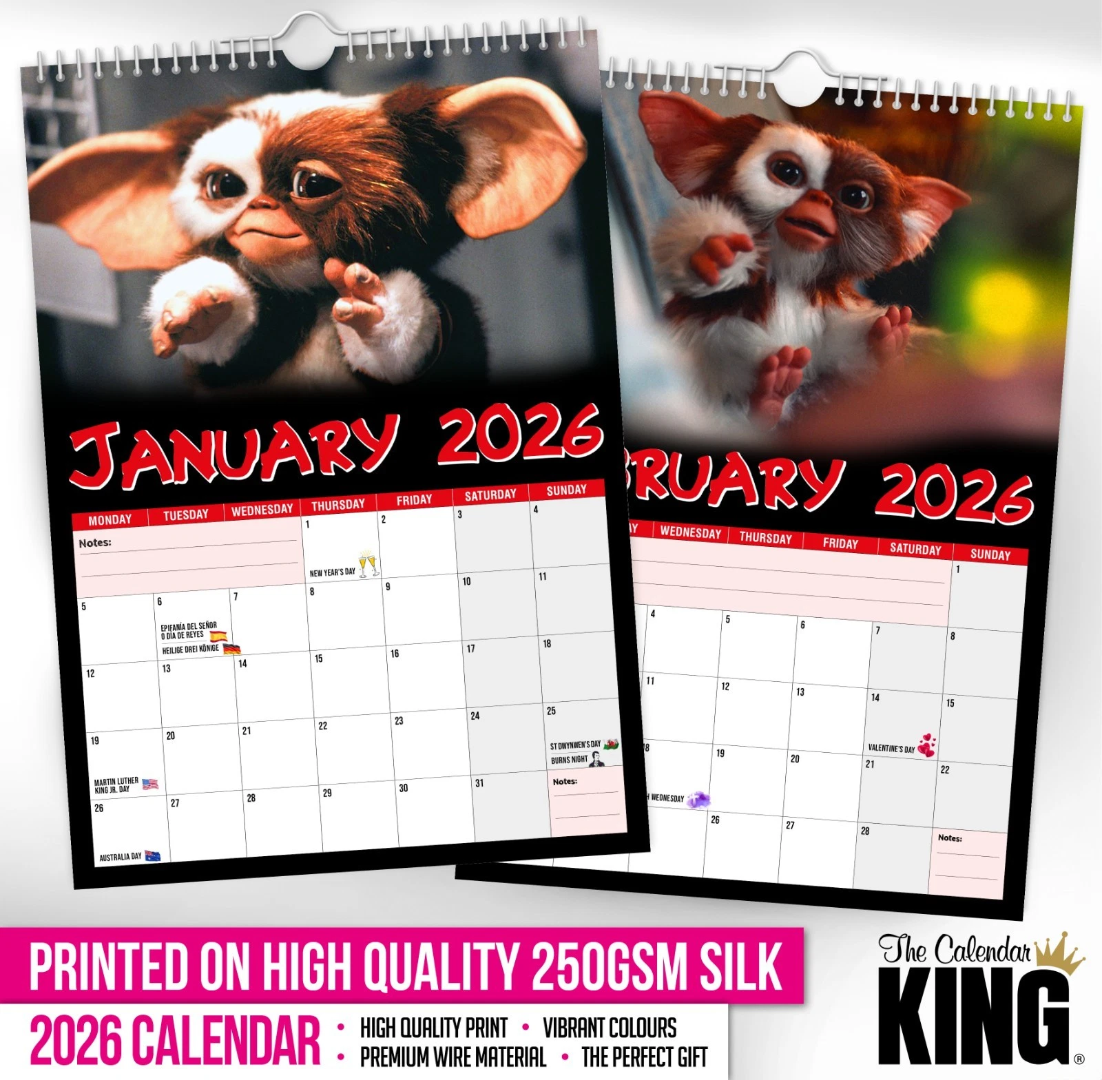 2026 Calendar - Gizmo - Funny - Quirky - Christmas - Birthday