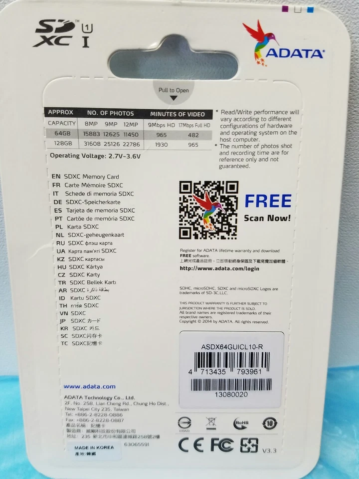 ADATA 16GB,64GB Class 10 MicroSDHC Card with Adapter UHS-I - Image 4 of 4