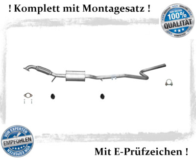 Mittelschalldämpfer für Ford Fiesta V / Fusion 1.6 16V 74KW Auspuff Montagesatz