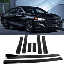 86" For 16-22 Camaro RS SS EOS ZL1 Style BLACK Side Skirts Panel Extension Body