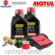 Tagliando SUZUKI Burgman 400 2007-2017 / Kit Olio Motul 5000 + Filtri Candela