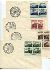 NDH CROATIA GERMAN PUPPET STATE 1942 AVIATION B7-B10 SCARCE FIRST DAY COVERS