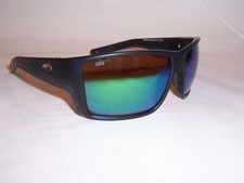 NEW COSTA DEL MAR SUNGLASSES REEFTON PRO BLACK/GREEN MIRROR 580G POLARIZED 309