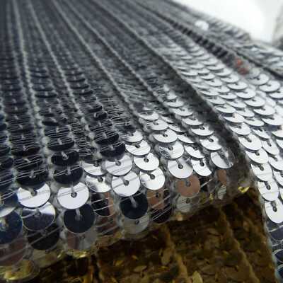 Gold Silber Pailletten Zopf 20mm 6mm Borte Kostüm Weihnachten KAUFEN 1 2 4 Meter 567D