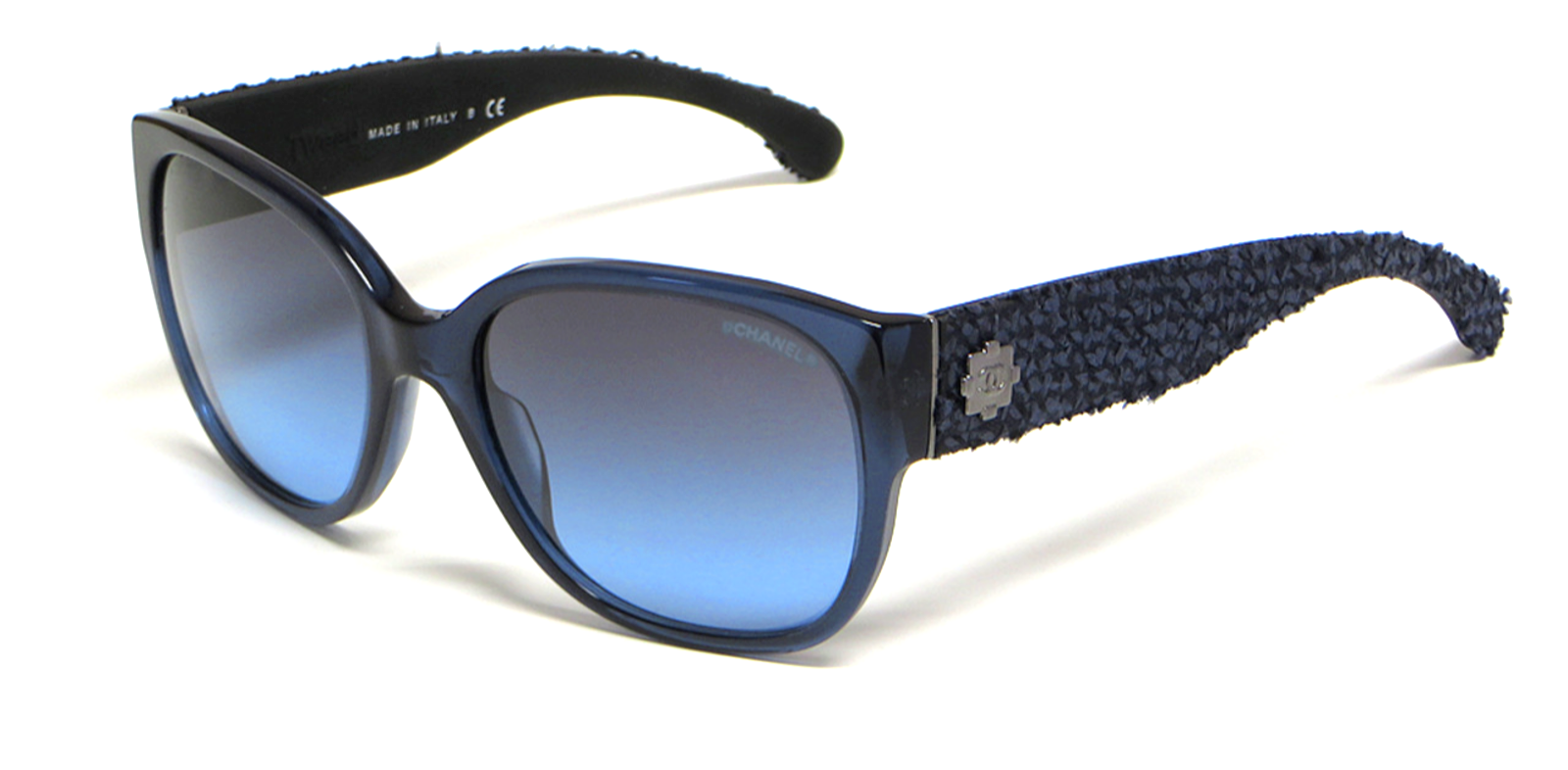 CHANEL Blue Tweed Sunglasses for Women Style 5237-image