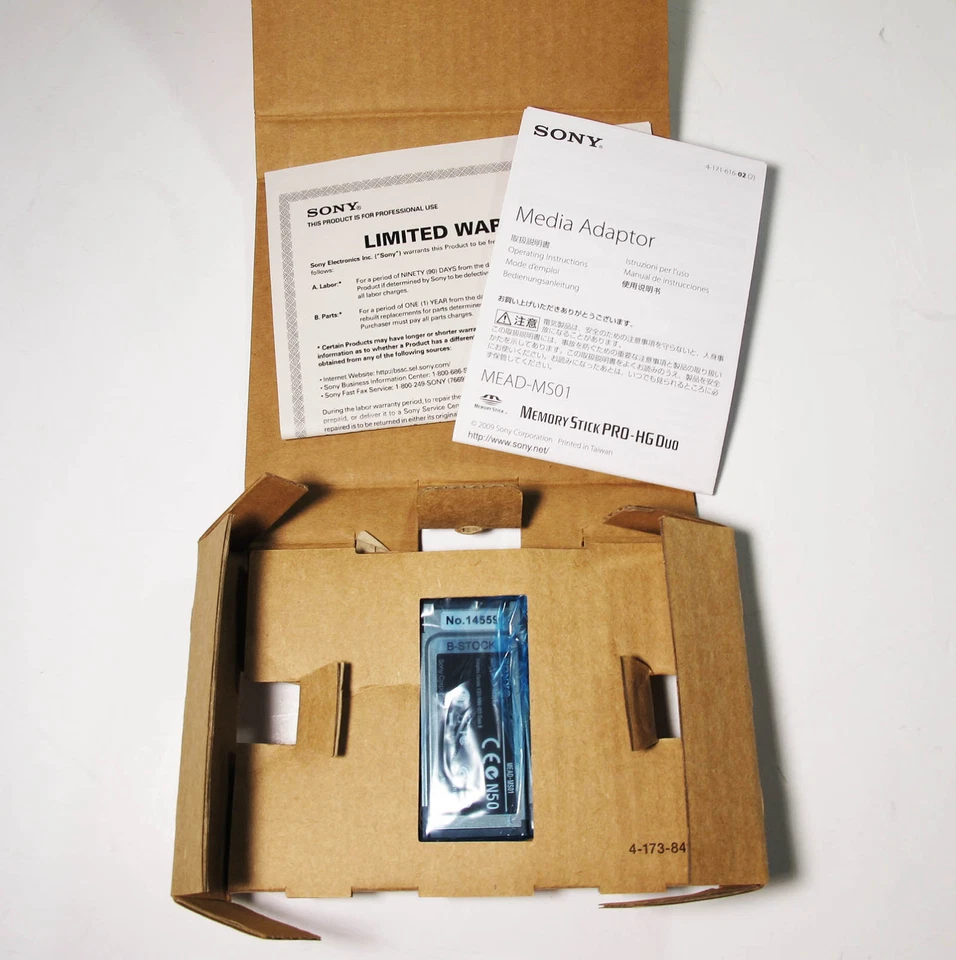 Sony MEAD-MS01 Pro-HG Duo Memory Stick Adaptor for XDCAM EX B-Stock - Image 3 of 4