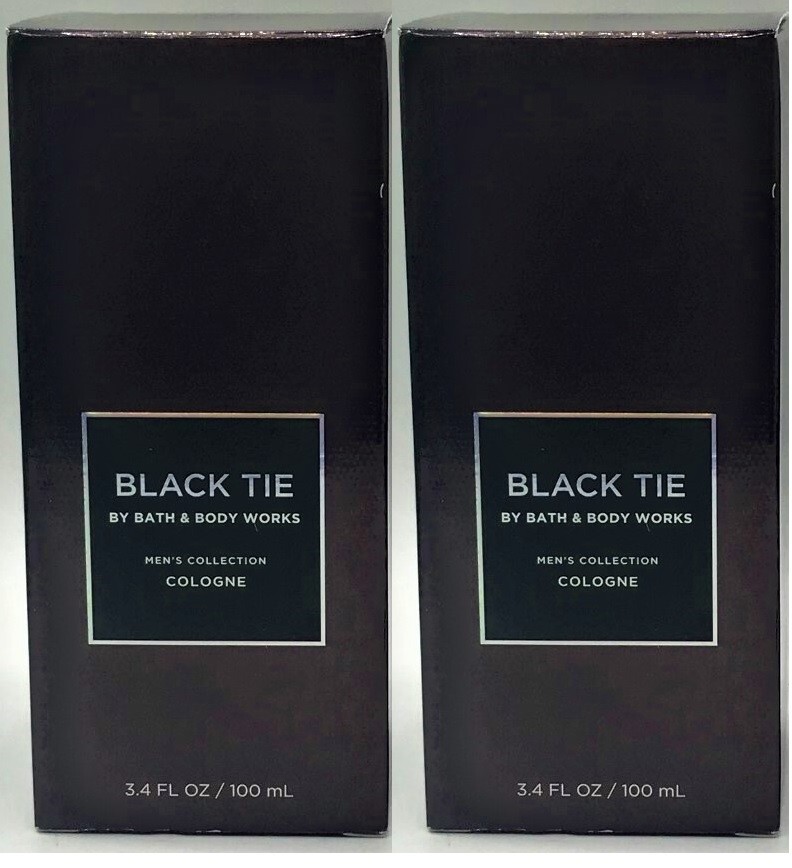 x2 Bath & Body Works Men's Collection BLACK TIE 3.4 oz Cologne