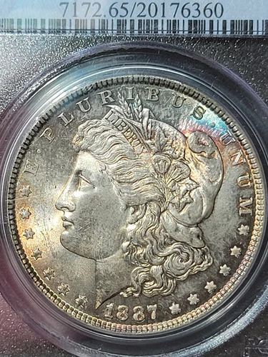 1887 $1 Morgan Dollar PCGS MS65 Toned