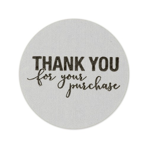 Thank You Stickers For Your Purchase Shiny Labels Gold Silver Round 10-500 - Picture 5 of 8