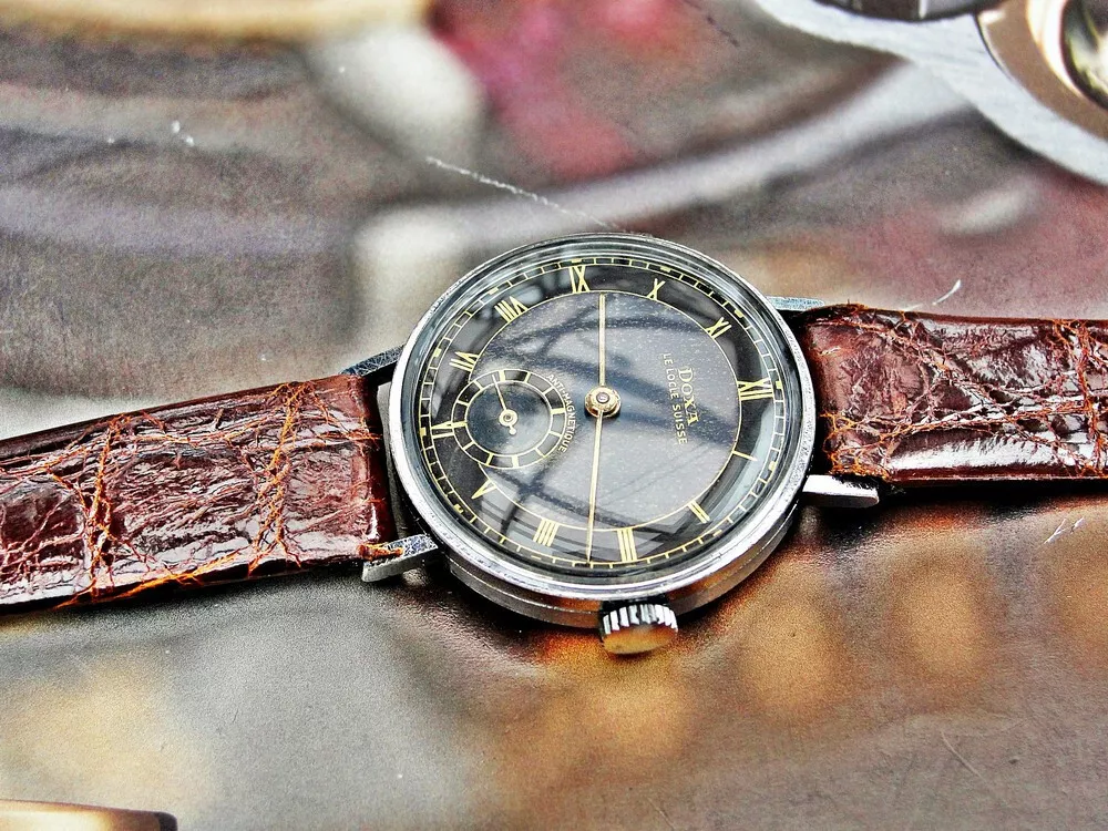 Bauhaus bicolor women s Doxa watch from 1945