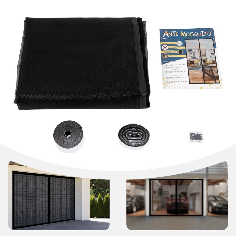 Garage Door Screen Single Heavy Duty Mosquito Insects Mesh Net