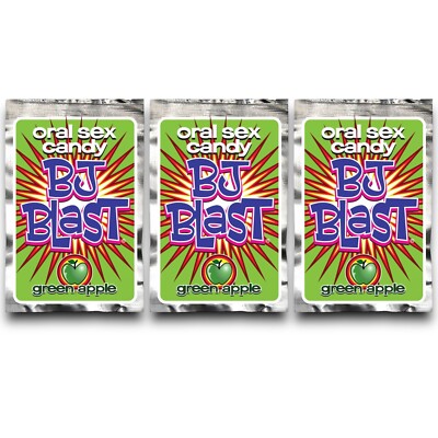 BJ Blast Oral Sex Candy Green Apple Pack Flavor 3 Pack