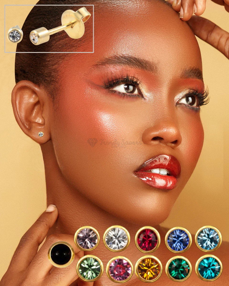 Surgical steel ear piercing best sale studs