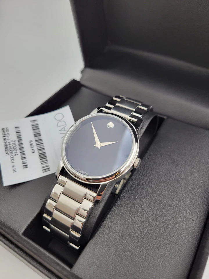 Movado Classic Museum Men’s Black Dial Swiss Quartz Watch - 2100014 ($895 MSRP) - Image 2 of 3