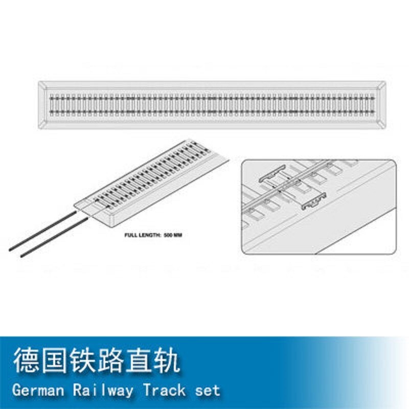 HOBBY BOSS 1/72 Scale German Railway Track Set Plastic for 82902 Model Train