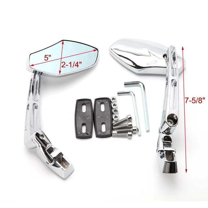 Chrome Side Mirrors For Kawasaki Ninja ZX14 ZZR1400 ZX6R ZX-10R 2004-2011 2006 Foto 3 de 4