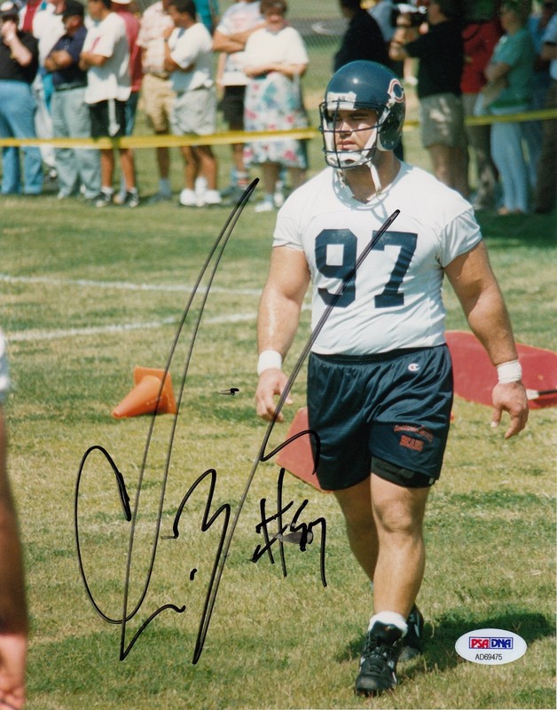 CHRIS ZORICH #97 CHICAGO BEARS 8X10 Photo PSA/DNA COA 09559