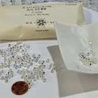 Swarovski Art 5080 Vintage 1/2 Drilled Round Beads Crystal AB 4mm SW217
