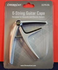 Chroma Cast Silver Capo CC-GCP6-SIL Single Handed Quick Change 6 String Guitar