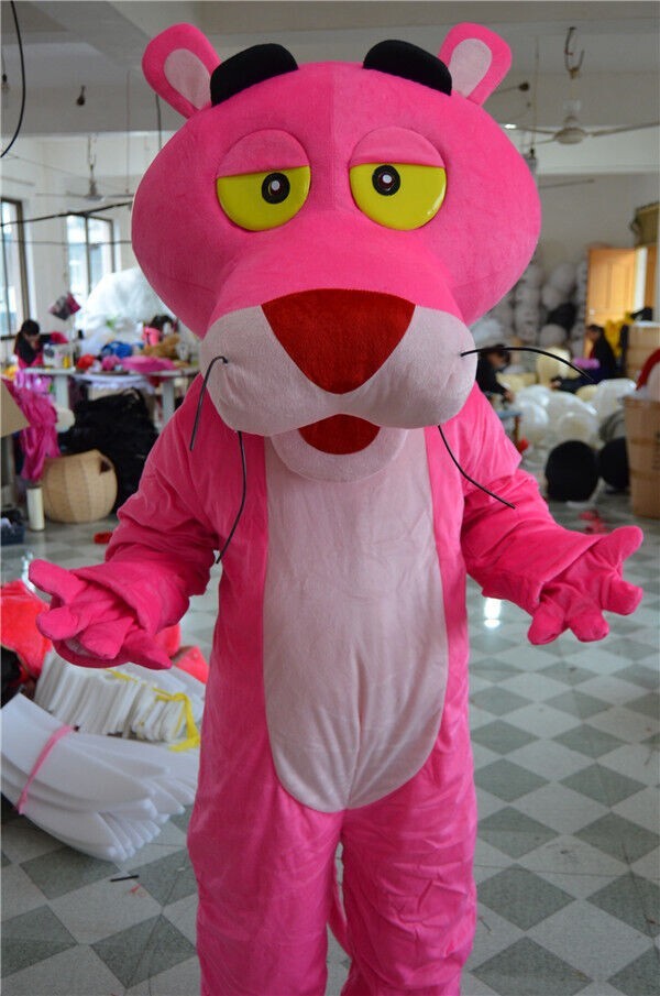 Amazon Pink Panther Shirt Dress Cosplay Pink Panther Mascot Costume  Halloween Party Cartoon Dress Parade Outfits