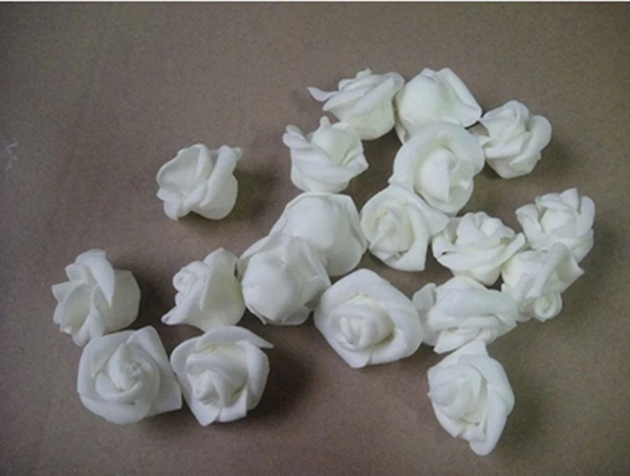 100-500pc White PE Foam Roses Artificial Flower Wedding Bride Bouquet Decor - Image 3 of 3