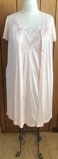 Vintage Vanity Fair Pink Chiffon Nylon Lace Nightgown  Robe Peignoir Set size M