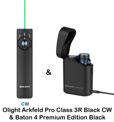 #ad Olight Arkfeld Pro Black CW Flat EDC Flashlight amp; Baton 4 Premium Black $147.98