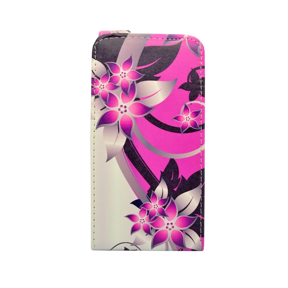 CASE FOR SAMSUNG GALAXY S5 MINI PINK CREAM FLOWER FLIP PU LEATHER POUCH COVER - Image 4 of 4