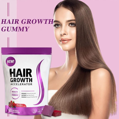 Force Factor Hair Growth Accelerator Soft Chews, Hair Growth Vitamins For Women - Picture 5 of 11