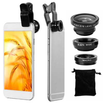 Kit d'objectif de téléphone multifonctionnel 4 en 1, objectif poisson objectif Macro objectif grand Angle Clip acheter à prix bas - livraison gratuite, avis réels avec des photos
