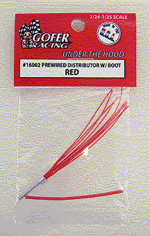 Gofer 16002 1/24-1/25 Red Prewired Distributor w/Aluminum Plug & Boot - Picture 1 of 1