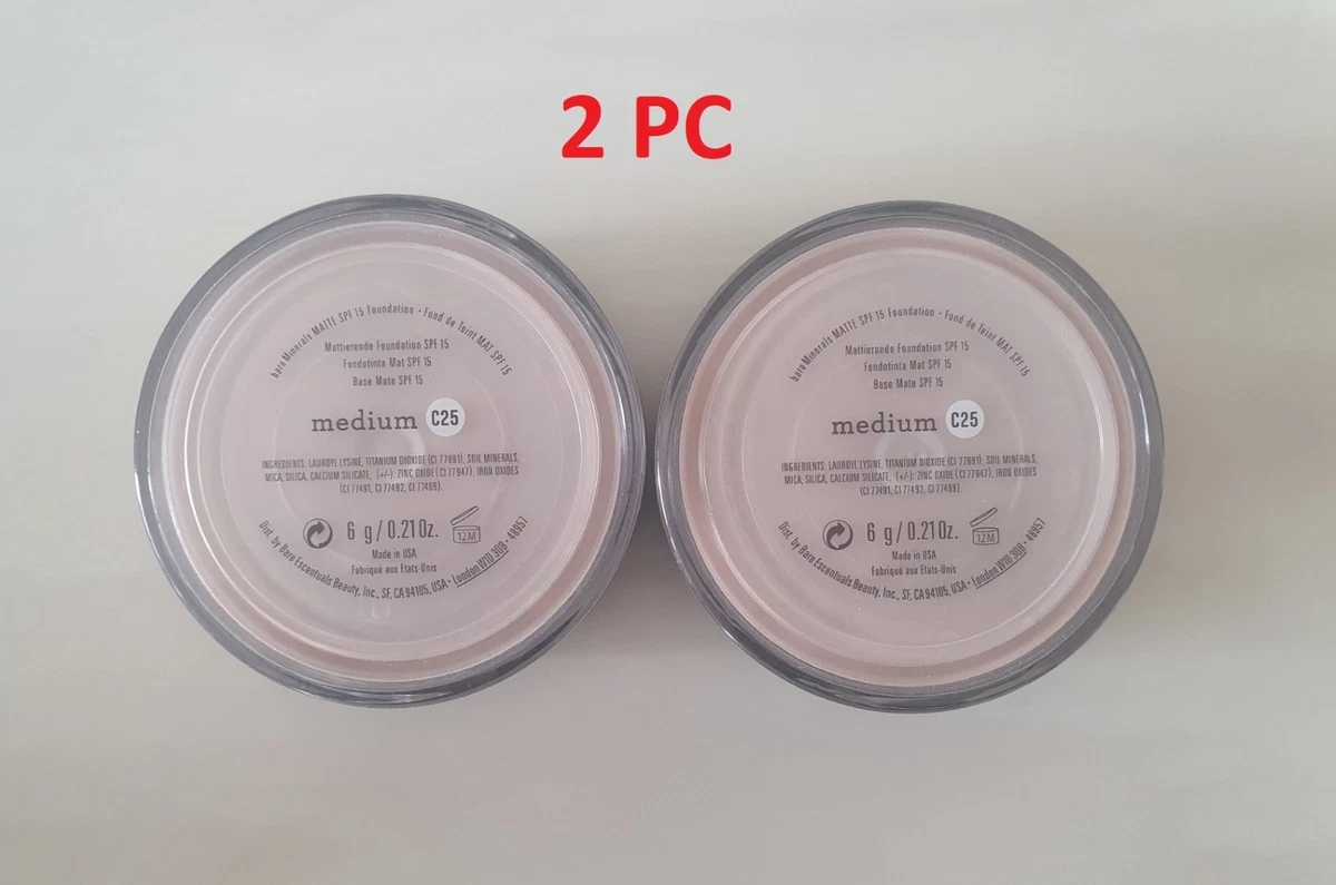 Fond De Teint Poudre BareMinerals Matte SPF15 - Teint Neutral Medium Neuf