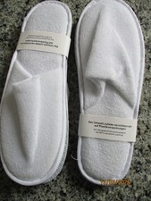 2  Paar Slipper, Hotelhausschuhe, Sauna -  weich, weiß