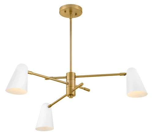 Lark 83543 Birdie 3 Light 30"W Sputnik Chandelier - Black - Picture 4 of 12