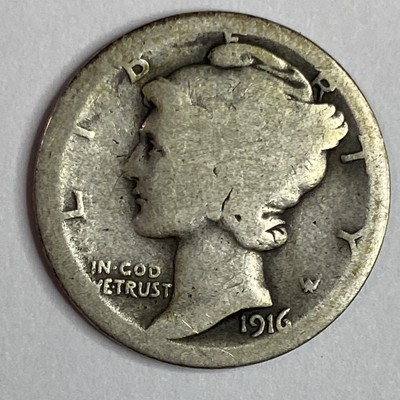 1916-D Denver Mint Silver Mercury Dime 10c | eBay
