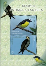 Antigua 2009 - Birds - Souvenir Stamp Sheet - Scott #3071 - MNH