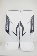 Bauer SV-Pro Goalie Leg Pads Senior Size LG 35+ White/Navy (0829-4559)