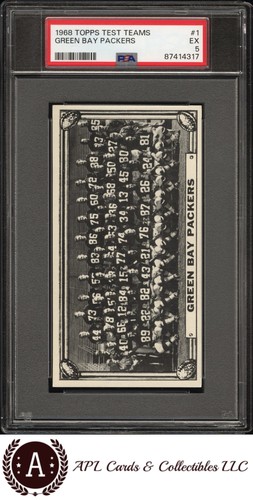 Green Bay Packers #1 1968 Topps Test Teams card