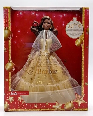 2023 Holiday Barbie Signature Puppe / African-American / Mattel HJX05, NrfB - Bild 1 von 4