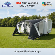 SunnCamp Bridgford Skye Swift Sun Canopy 390 Open Fronted Porch Caravan Awning